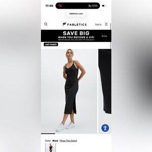 Fabletics Aubrey rib midi dress